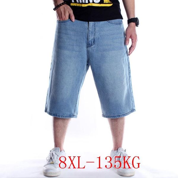 men's jeans large size denim shorts 4xl-8xl hip 150cm cropped pants zipper mid-waist pocket skateboard, Blue
men's jeans large size denim shorts 4xl-8xl hip 150cm cropped pants zipper mid-waist pocket skateboard, Blue