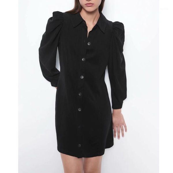 women's elegant vintage corduroy black mini dress 2020 new turn-down collar puff sleeve single breaste office lady dress 05681, Black;gray
women's elegant vintage corduroy black mini dress 2020 new turn-down collar puff sleeve single breaste office lady dress 05681, Black;gray