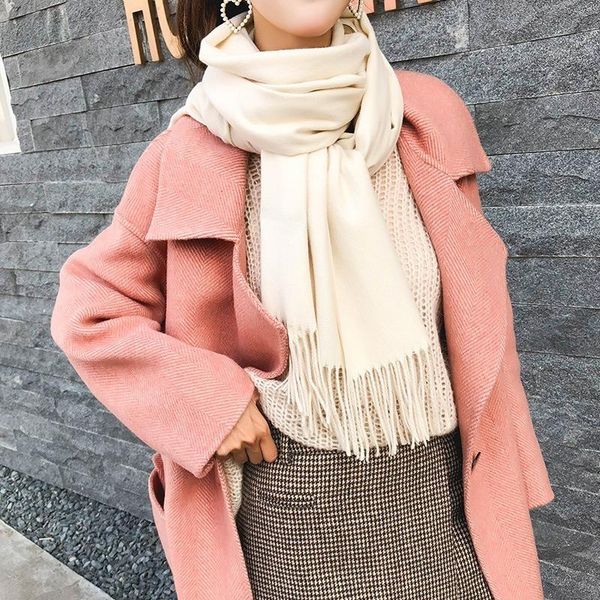 scarves imitation cashmere scarf women's comfortable pure color brushed autumn and winter thick warmth tassel shawl, Blue;gray
scarves imitation cashmere scarf women's comfortable pure color brushed autumn and winter thick warmth tassel shawl, Blue;gray