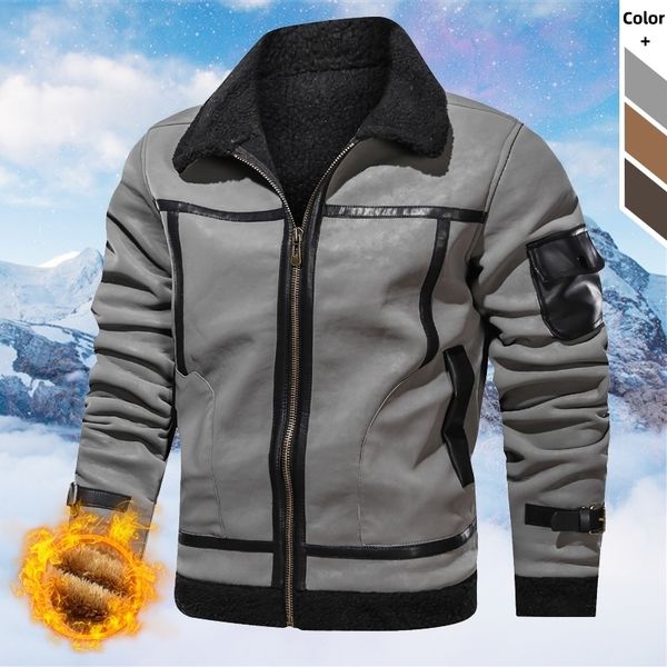 men retro fur suede zipper jackets mens warm motorcycle jacket fashion outerwear male casual bomber outdoor leather coats 201114, Black;brown
men retro fur suede zipper jackets mens warm motorcycle jacket fashion outerwear male casual bomber outdoor leather coats 201114, Black;brown