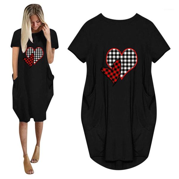 plaid love print womens dresses casual females 5xl short sleeve dresses valentines day womens designer dresses fashion, Black;gray
plaid love print womens dresses casual females 5xl short sleeve dresses valentines day womens designer dresses fashion, Black;gray