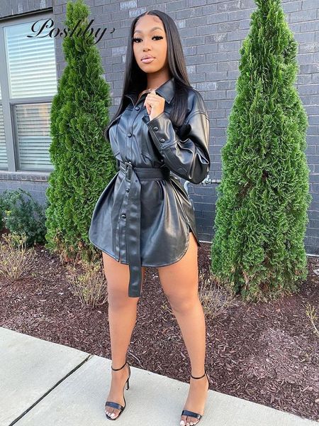 poshby pu soft leather breaker coats long sleeve turn down collar sashed high waist overcoat winter thicken club mini dress1, Tan;black
poshby pu soft leather breaker coats long sleeve turn down collar sashed high waist overcoat winter thicken club mini dress1, Tan;black