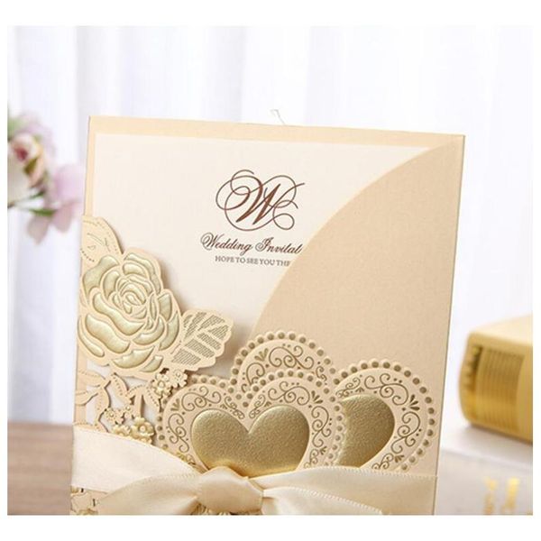 new 4pcs set gold laser cut wedding invitation card rose love heart greeting cards customize envelopes with wmtmuu homes2007
new 4pcs set gold laser cut wedding invitation card rose love heart greeting cards customize envelopes with wmtmuu homes2007