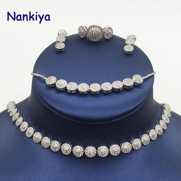 nankiya fashion ladies adjustable chain choker sets trendy round beaded tiny paved cubic zirconia necklace jewelry sets nc458, Silver
nankiya fashion ladies adjustable chain choker sets trendy round beaded tiny paved cubic zirconia necklace jewelry sets nc458, Silver