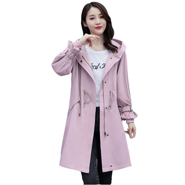 2021 new popular women's jacket mid-length spring fall female jackets thin korean high-end leather with hood trench coat feminine, Tan;black
2021 new popular women's jacket mid-length spring fall female jackets thin korean high-end leather with hood trench coat feminine, Tan;black