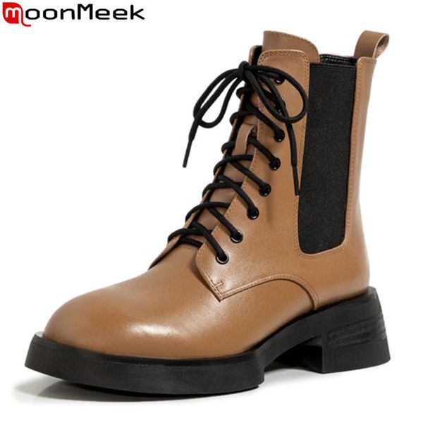 boots moonmeek 2021 arrival women autumn winter ankle comfortable med heels round toe casual shoes, Black
boots moonmeek 2021 arrival women autumn winter ankle comfortable med heels round toe casual shoes, Black