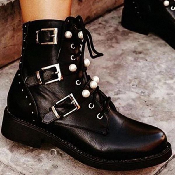 fashion women boots 2020 autumn winter pearl buckle square heel ankle boots pu leather motorcycles punk goth women #un8a, Black
fashion women boots 2020 autumn winter pearl buckle square heel ankle boots pu leather motorcycles punk goth women #un8a, Black