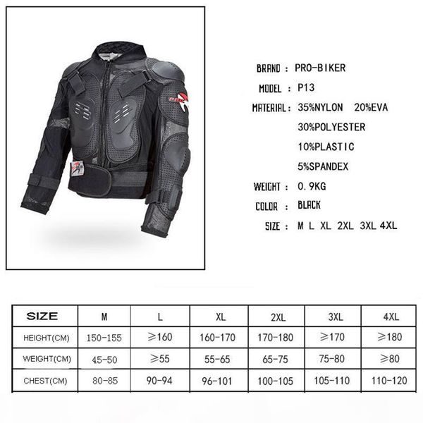 pro-biker motorcycle full body armor jacket motocross protective gear capacete de motocross turtle moto protection jackets size m-4xl, Black;brown
pro-biker motorcycle full body armor jacket motocross protective gear capacete de motocross turtle moto protection jackets size m-4xl, Black;brown