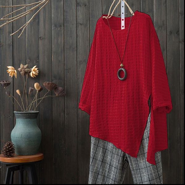 blusas 2021 zanzea women summer o neck half sleeve solid blouse loose casual split hem party baggy fashion plus size, White
blusas 2021 zanzea women summer o neck half sleeve solid blouse loose casual split hem party baggy fashion plus size, White