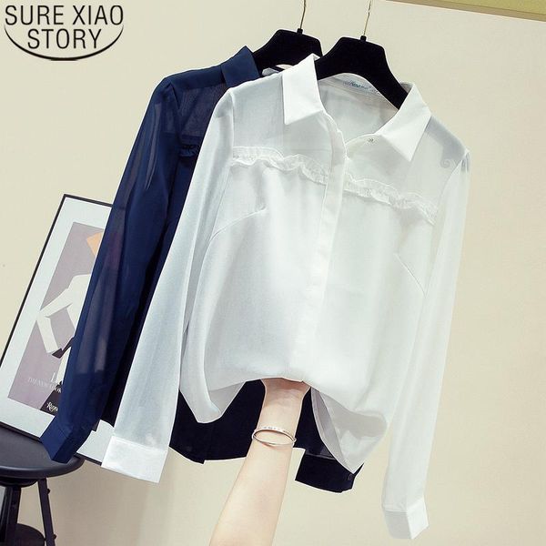 women's blouses & shirts solid loose blouse korean fashion clothing office lady women autumn 2021 long sleeve chiffon blusas 11156, White
women's blouses & shirts solid loose blouse korean fashion clothing office lady women autumn 2021 long sleeve chiffon blusas 11156, White