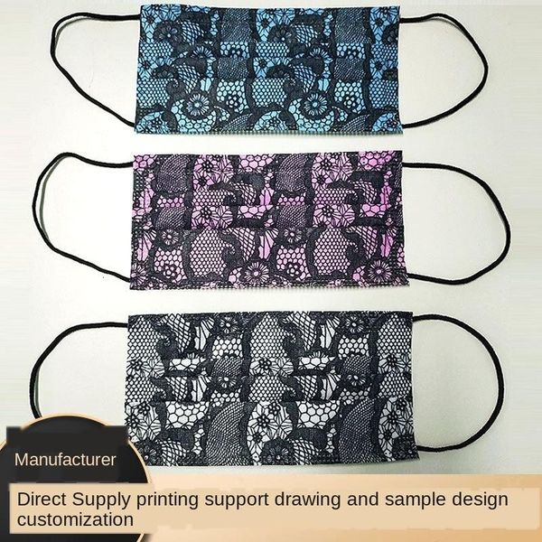 printing disposable black cloth lace equipment straight spray mask protective breathable three-layer pink melt nropr
printing disposable black cloth lace equipment straight spray mask protective breathable three-layer pink melt nropr