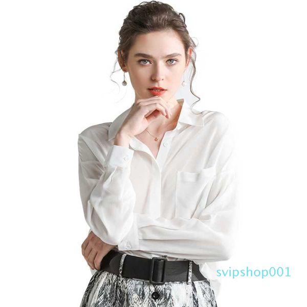 new style 100% long blouse real mulberry 14mm shirt color overshirt female solid simple lady white sleeve silk silk woman akece
new style 100% long blouse real mulberry 14mm shirt color overshirt female solid simple lady white sleeve silk silk woman akece