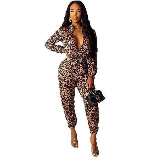 women's jumpsuits & rompers plus size leopard print womens jumpsuit autumn long sleeve front zipper streetwear night party club overall, Black;white
women's jumpsuits & rompers plus size leopard print womens jumpsuit autumn long sleeve front zipper streetwear night party club overall, Black;white