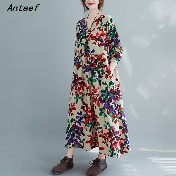 long sleeve plus size cotton linen vintage floral for women casual loose autumn elegant clothes ladies dresses kg-525, Black;gray
long sleeve plus size cotton linen vintage floral for women casual loose autumn elegant clothes ladies dresses kg-525, Black;gray