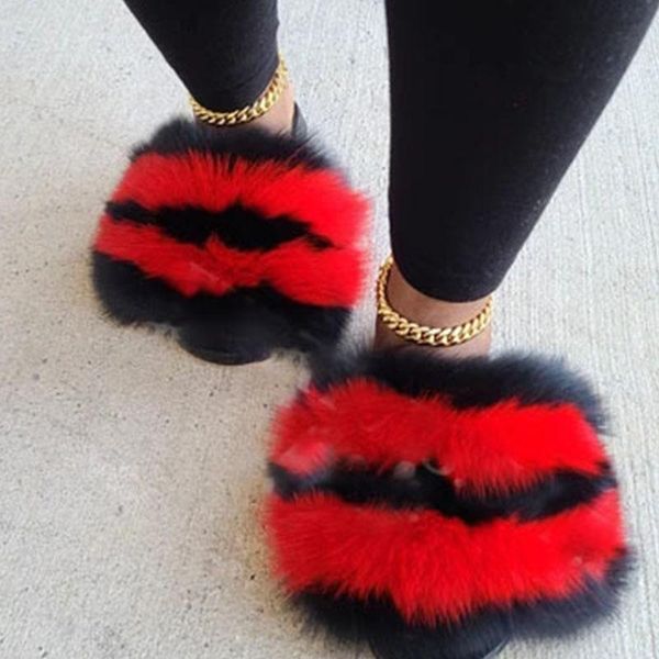 winter woman indoor slippers furry desire bedroom slides soft eva real fur sandals fluffy multicolor flip-flops slide, Black
winter woman indoor slippers furry desire bedroom slides soft eva real fur sandals fluffy multicolor flip-flops slide, Black