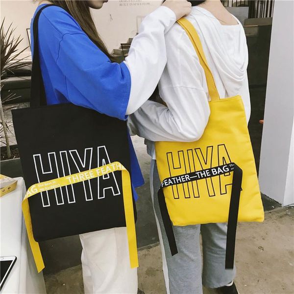 personality ribbon canvas shoulder bausen female student bag large capacity handheld shopping bag ladies hand bags
personality ribbon canvas shoulder bausen female student bag large capacity handheld shopping bag ladies hand bags