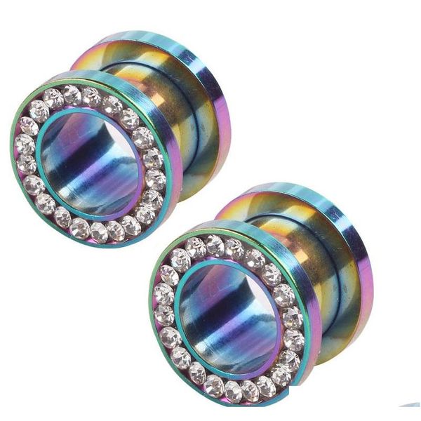 rainbow crystal 6 sizes 3-10mm fashion screw tunnel ear plug clear gem flesh tunnel fit gauges jllhlz yummy_shop, Silver
rainbow crystal 6 sizes 3-10mm fashion screw tunnel ear plug clear gem flesh tunnel fit gauges jllhlz yummy_shop, Silver
