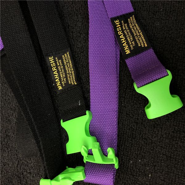 maji black shop. label buckle fluorescent green trend street canvas belt, Black;brown
maji black shop. label buckle fluorescent green trend street canvas belt, Black;brown