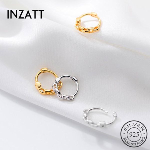 INZAReal 925 Sterling Silver Geometric Chain Hoop Earrings For Fashion Women Party Punk Fine Jewelry Minimalist Accessories, Golden;silver
INZAReal 925 Sterling Silver Geometric Chain Hoop Earrings For Fashion Women Party Punk Fine Jewelry Minimalist Accessories, Golden;silver