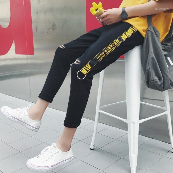 men's jeans men's denim spring and summer 2021 teenagers clothing black white fashion cut hole striped korean pencil pants men1, Blue
men's jeans men's denim spring and summer 2021 teenagers clothing black white fashion cut hole striped korean pencil pants men1, Blue