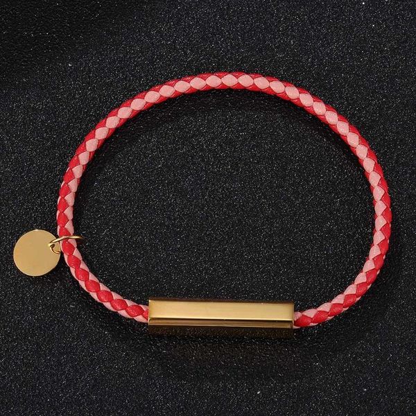 fashion women bracelet red pink braided leather bracelets for women stainless steel clasp jewelry wristband gift bb0716, Golden;silver
fashion women bracelet red pink braided leather bracelets for women stainless steel clasp jewelry wristband gift bb0716, Golden;silver