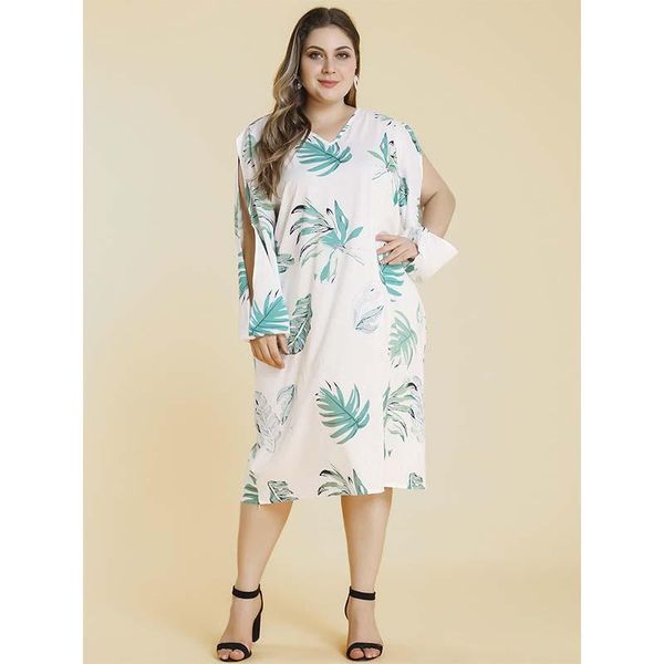 casual dresses whzhm blue leaf printed dress women big size long split sleeve v-neck loose white summer plus 3xl 4xl femme, Black;gray
casual dresses whzhm blue leaf printed dress women big size long split sleeve v-neck loose white summer plus 3xl 4xl femme, Black;gray