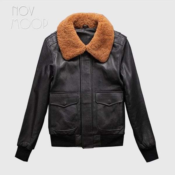 women's leather & faux novmoop zealand cashmere collar sheepskin genuine women jacket slim flight suit veste femme chaqueta de cuero lt, Black
women's leather & faux novmoop zealand cashmere collar sheepskin genuine women jacket slim flight suit veste femme chaqueta de cuero lt, Black