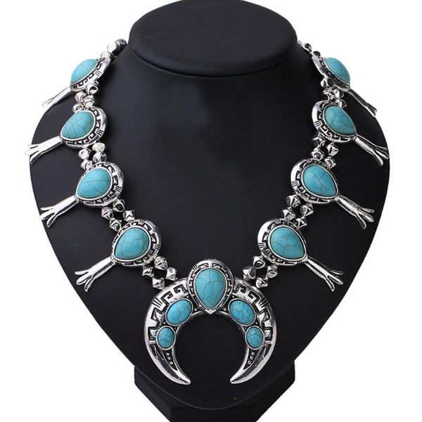 metal gift vintage style travel beach decoration girls turquoise squash blossom women necklace dressing accessory party daily, Golden;silver
metal gift vintage style travel beach decoration girls turquoise squash blossom women necklace dressing accessory party daily, Golden;silver