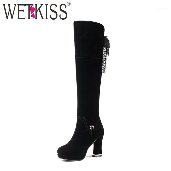 boots wetkiss thick high heels knee ladies black flock elegant lace spring female boot zipper women quality1
boots wetkiss thick high heels knee ladies black flock elegant lace spring female boot zipper women quality1
