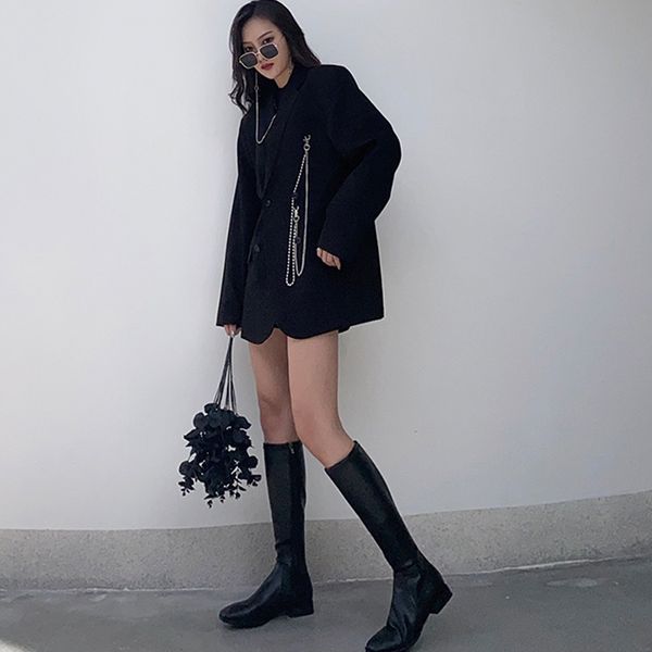 2021 new fashion winter women white blazers and jackets korean streetwear office lady suit double breasted female biker blazer coat noq8, White;black
2021 new fashion winter women white blazers and jackets korean streetwear office lady suit double breasted female biker blazer coat noq8, White;black