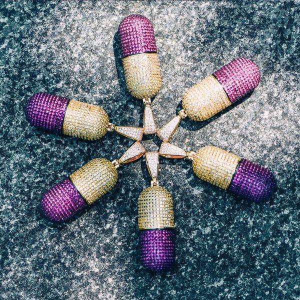 rillz open capsule pendant necklace men iced out cz chains hip hop/punk gold color charms necklace jewelry party gifts 201014, Silver
rillz open capsule pendant necklace men iced out cz chains hip hop/punk gold color charms necklace jewelry party gifts 201014, Silver