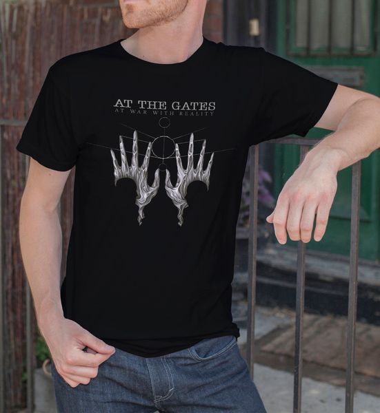 спорт лето 2019 с коротким рукавом плюс размер at the gates мужчины черная футболка в состоянии войны с reality entombed вентилятора рубашка