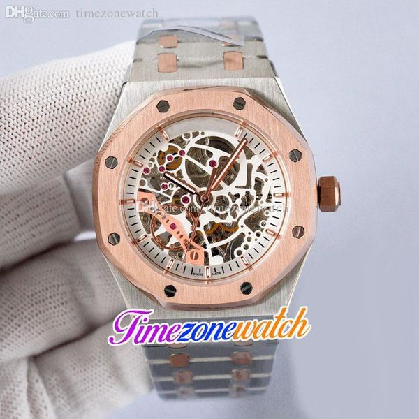 41mm white skeleton dial automatic mens watch tourbillon two tone rose gold 316l steel bracelet gents watches 18 color timezonewatch e199a (, Slivery;brown
41mm white skeleton dial automatic mens watch tourbillon two tone rose gold 316l steel bracelet gents watches 18 color timezonewatch e199a (, Slivery;brown