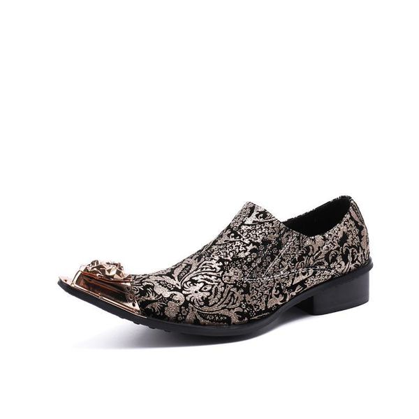 2020 spring new floral printed dress shoe men genuine leather wedding party footwear male night club metal toe slip on shoes, Black
2020 spring new floral printed dress shoe men genuine leather wedding party footwear male night club metal toe slip on shoes, Black
