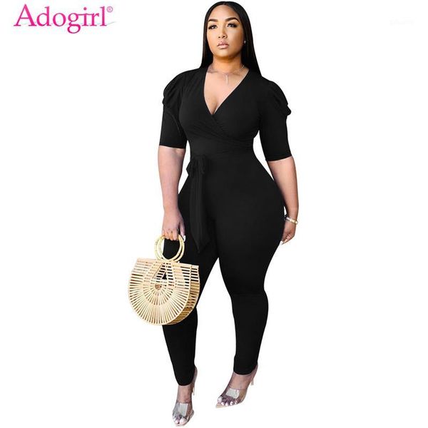 adogirl plus size s-xxl women solid jumpsuit wrap v neck pleated short sleeve skinny romper with sash fashion overalls1, Black;white
adogirl plus size s-xxl women solid jumpsuit wrap v neck pleated short sleeve skinny romper with sash fashion overalls1, Black;white
