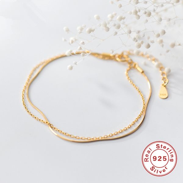 authentic 925 sterling silver bracelets for women minimalist jewelry korean style double rows/ multi-layers charm bracelet gift 1028, Black
authentic 925 sterling silver bracelets for women minimalist jewelry korean style double rows/ multi-layers charm bracelet gift 1028, Black