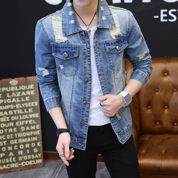 men's jackets the man fall 2021 holes washed denim jacket teenagers cultivate one's morality fashion, Black;brown
men's jackets the man fall 2021 holes washed denim jacket teenagers cultivate one's morality fashion, Black;brown