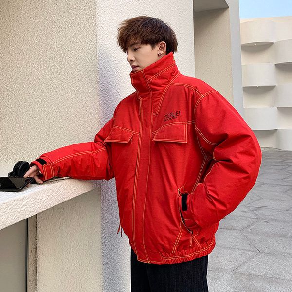 Cotton-quilted Clothing 2021 Winter New Work High-collared Cotton Young Men's Clothes LPHT, Black
Cotton-quilted Clothing 2021 Winter New Work High-collared Cotton Young Men's Clothes LPHT, Black