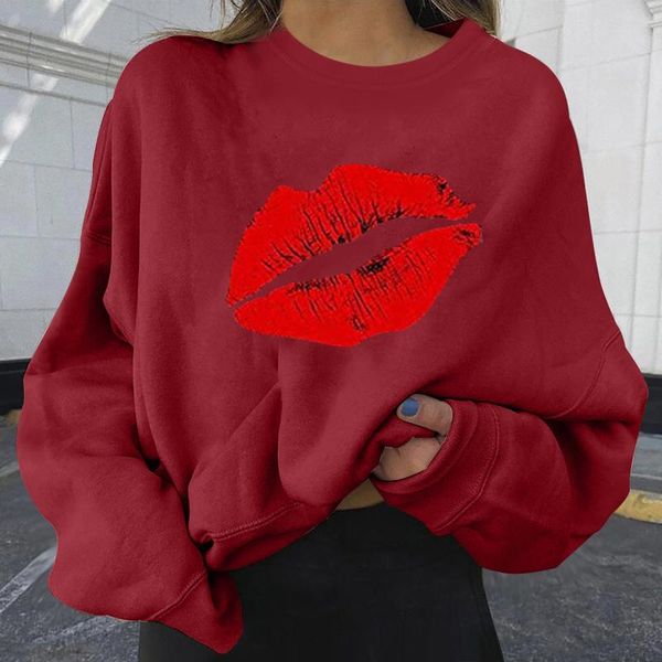 fashion red lip printed sweatshirts cotton o-neck women long sleeve color block cow print straples collar casual femme top, Black
fashion red lip printed sweatshirts cotton o-neck women long sleeve color block cow print straples collar casual femme top, Black
