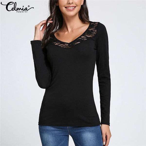 celmia women blouse 2020 spring female clothing v neck lace stitching long sleeve shirt blusas feminina plus size 3xl1, White
celmia women blouse 2020 spring female clothing v neck lace stitching long sleeve shirt blusas feminina plus size 3xl1, White