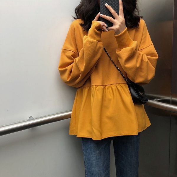 thin fake two piece sweater for women's 2019 new mori women's round neck pullover pullover blended cotton autumn with solid color, Black
thin fake two piece sweater for women's 2019 new mori women's round neck pullover pullover blended cotton autumn with solid color, Black