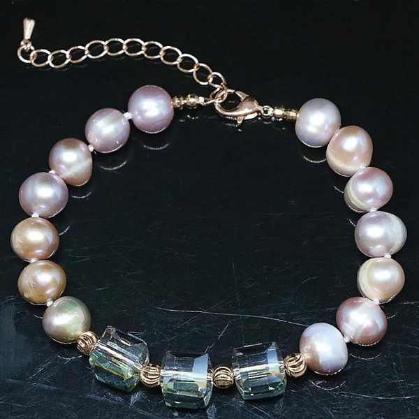 noble design natural freshwater pearl bracelet 9-10mm round beads crystal rose gold-color clasp jewelry 7.5inch b1405, Black
noble design natural freshwater pearl bracelet 9-10mm round beads crystal rose gold-color clasp jewelry 7.5inch b1405, Black
