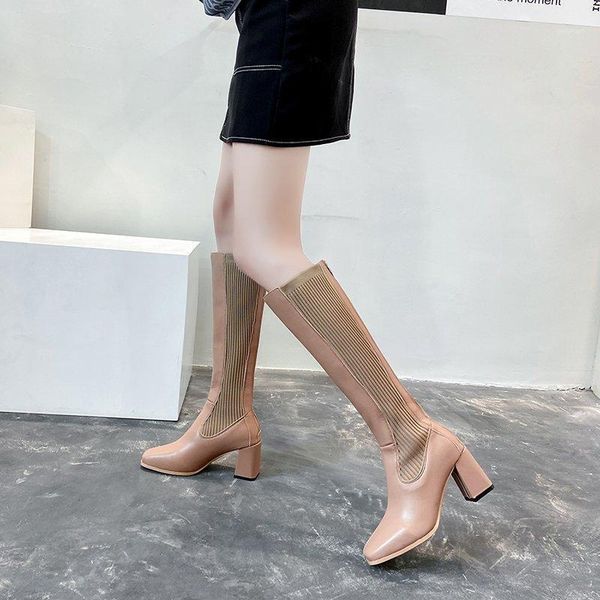 fashion winter boots for 2020 women's leather knee high boots women black apricot slim warm shoes woman elastic botas mujer1
fashion winter boots for 2020 women's leather knee high boots women black apricot slim warm shoes woman elastic botas mujer1