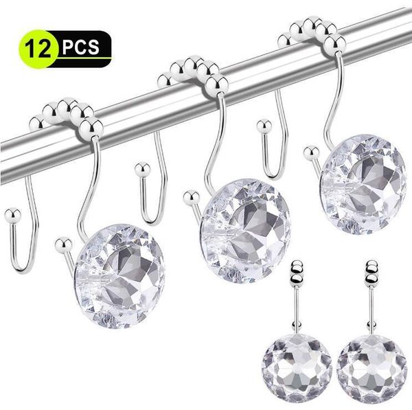 hooks 12 pcs double glide shower curtain rings stainless steel rustproof hook ring with acrylic crystal rhinestones dhd205
hooks 12 pcs double glide shower curtain rings stainless steel rustproof hook ring with acrylic crystal rhinestones dhd205