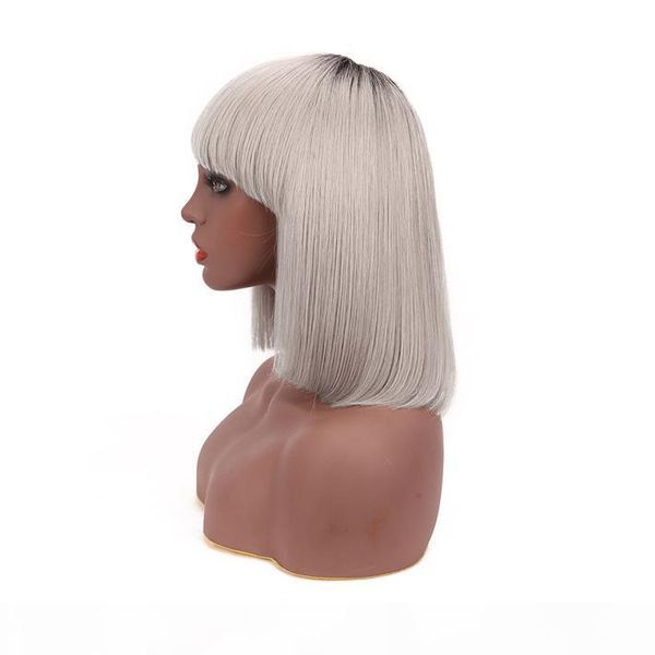 pixie cut human hair silver grey ombre malaysian straight glueless bob wigs with bangs for black women colored gray short front non lace wig, Black;brown
pixie cut human hair silver grey ombre malaysian straight glueless bob wigs with bangs for black women colored gray short front non lace wig, Black;brown