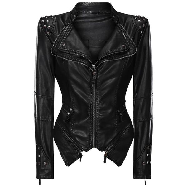 new autumn winter fashion women motorcycle faux leather jackets ladies long sleeve biker casual coat woman, Black
new autumn winter fashion women motorcycle faux leather jackets ladies long sleeve biker casual coat woman, Black