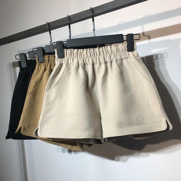 women's shorts elastic high waist women spring summer short femme casual beach wide leg pantalon corto mujer1, White;black
women's shorts elastic high waist women spring summer short femme casual beach wide leg pantalon corto mujer1, White;black