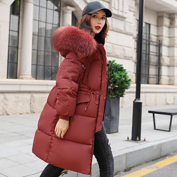 women long slim parka winter thick bubble jacket 2020 plus size hoodede fur collar solid office laides coat femme bayan mont1, Black
women long slim parka winter thick bubble jacket 2020 plus size hoodede fur collar solid office laides coat femme bayan mont1, Black