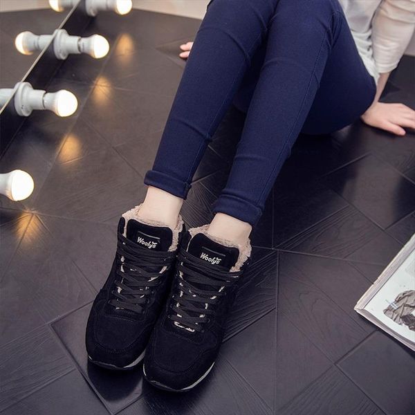 men fur women snow boots casual suede flats winter sneakers fashion warm with plush ankle boots female shoes plus size, Black
men fur women snow boots casual suede flats winter sneakers fashion warm with plush ankle boots female shoes plus size, Black