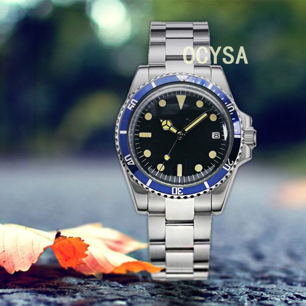 luxury fashion night light men's watch 39.5mm stainless steel watch automatic machinery sterile dial blue aluminum frame, Slivery;brown
luxury fashion night light men's watch 39.5mm stainless steel watch automatic machinery sterile dial blue aluminum frame, Slivery;brown